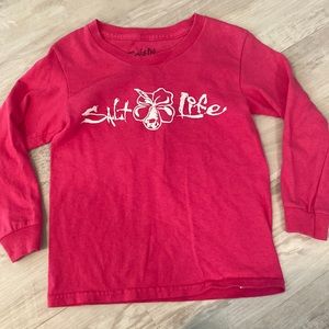 Pink girls salt life long sleeve